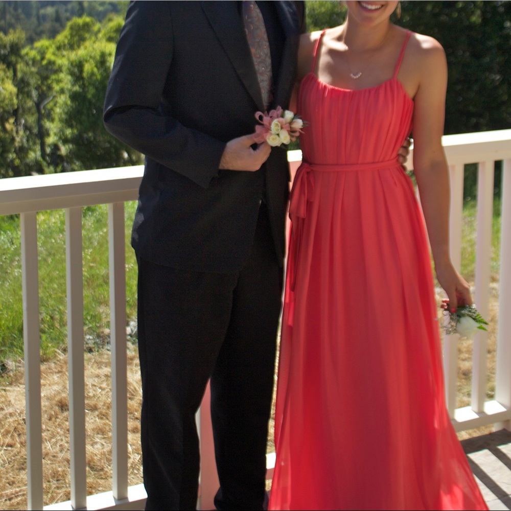 Beautiful coral prom dress